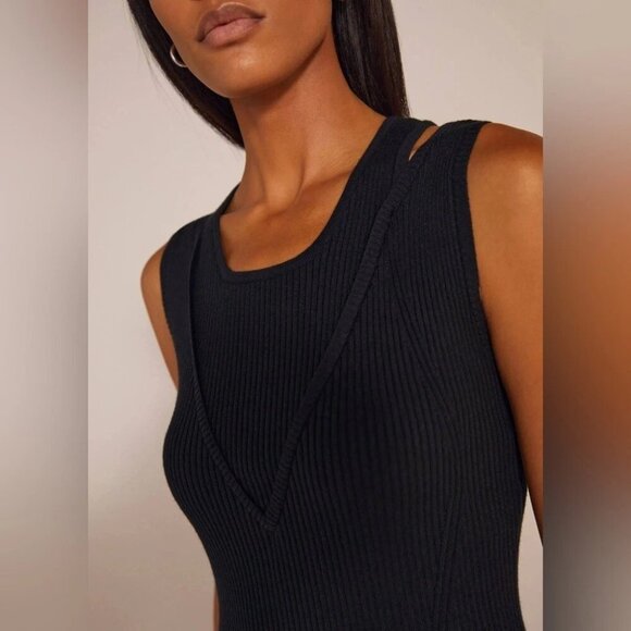 Favorite Daughter The Gemini Sleeveless Dress in Black NWOT Size M - Picture 3 of 11